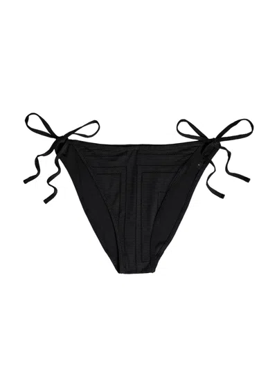 Totême Toteme Monogram Pointelle Bikini Briefs In Black