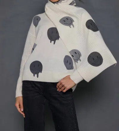 Lisa Todd Mood Check Scarf In Frost In Gray