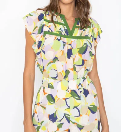 Caballero Ava Retro Flower Top In Multi