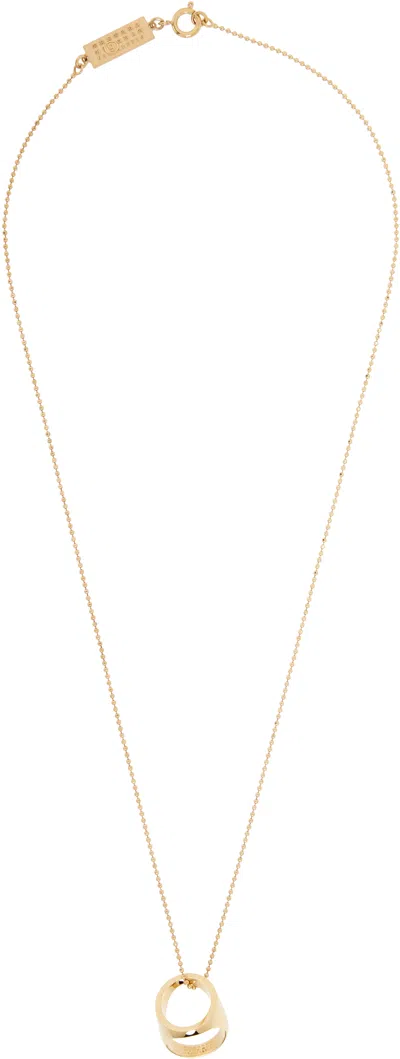 Mm6 Maison Margiela Signet Necklace In Gold