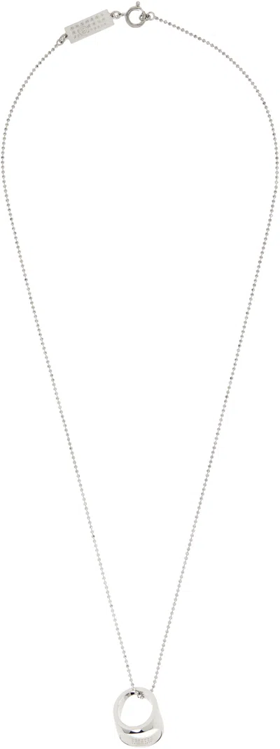 Mm6 Maison Margiela Signet Necklace In Silver