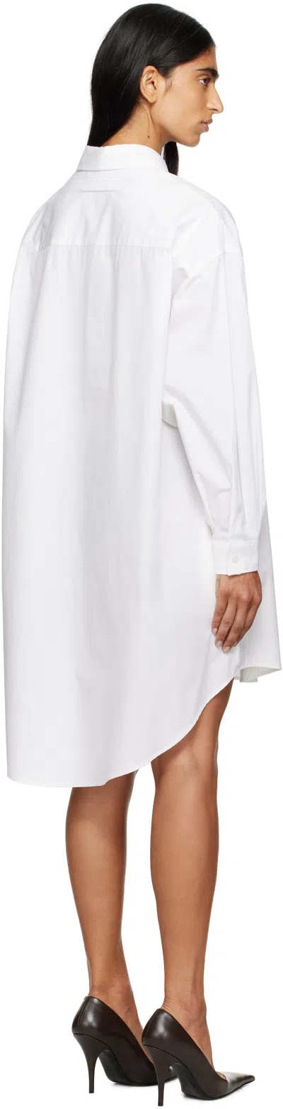 Mm6 Maison Margiela Oversized Cotton Shirt In White