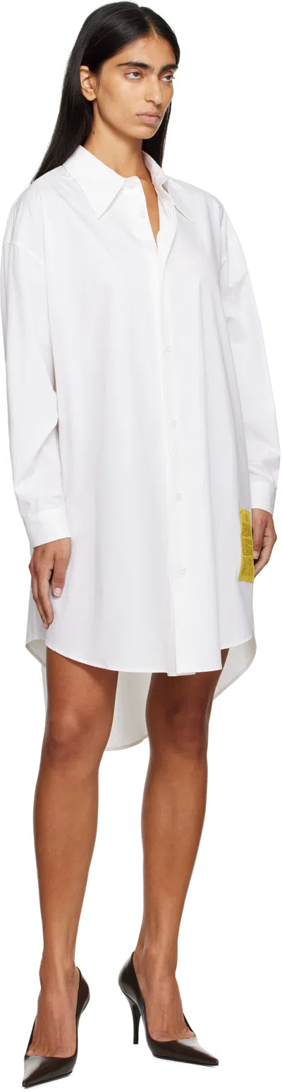 Mm6 Maison Margiela Oversized Cotton Shirt In White