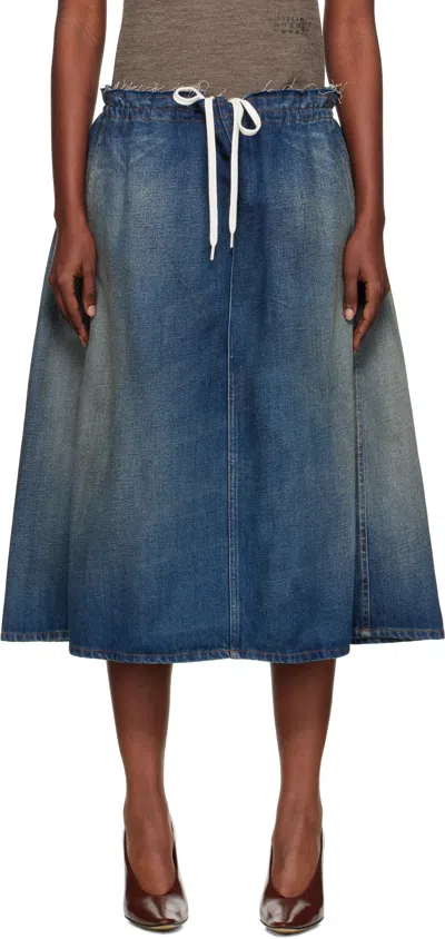 Mm6 Maison Margiela Denim Skirt In Blue