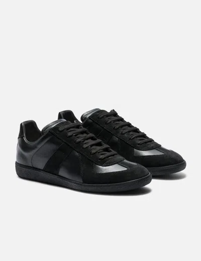 Maison Margiela Low Top Sneakers Featuring Suede Panels In Black