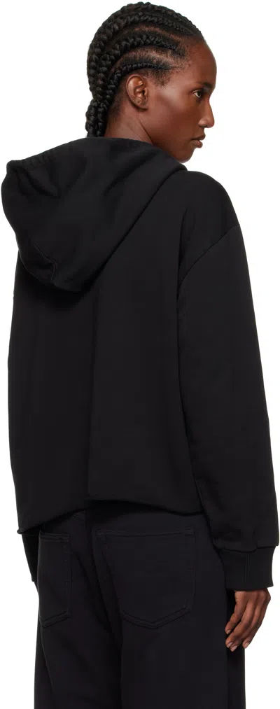 Mm6 Maison Margiela Mm6 By Maison Margiela Relaxed-fit Cotton Hoodie With Adjustable Drawstring In Black