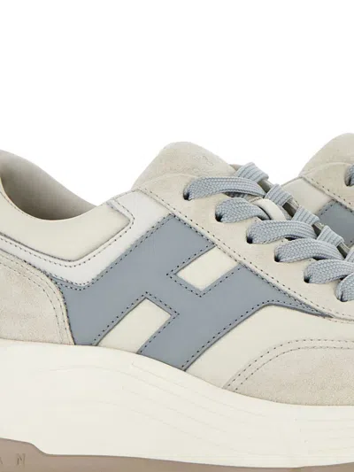 Hogan Chunky Sole Sneakers With Textured Outsole In White