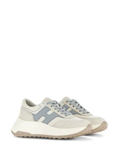 Hogan Chunky Sole Sneakers With Textured Outsole In White