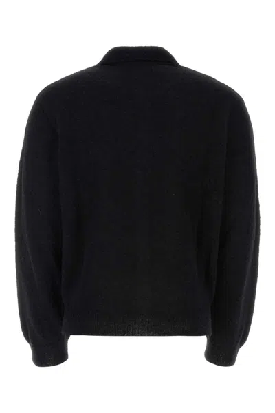 Our Legacy Black Evening Polo Cardigan In Black