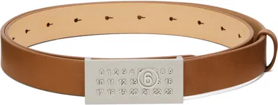 Mm6 Maison Margiela Tan Numeric Belt In Multi