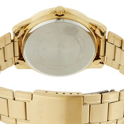 Casio Analog Watch 'gold White' In Green