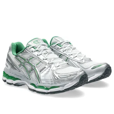 Asics Breathable Mesh And Synthetic Leather Sneakers In Gray