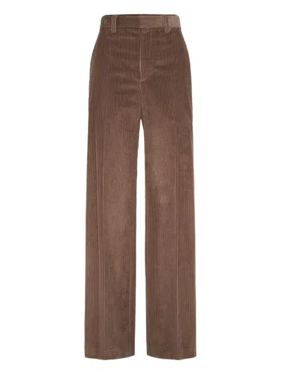 Brunello Cucinelli Cotton Corduroy Pants In Brown