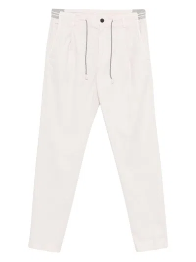 Eleventy Regimental Jogger Trousers Drawstring In Brown