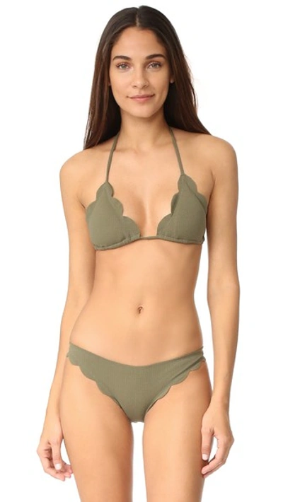 Marysia 'broadway Triangle Top & Brief Bottom' Bikini In Olive