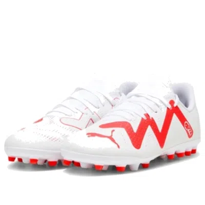 Puma (gs)  Future Play Mg Jr 'white Pink' In Multi