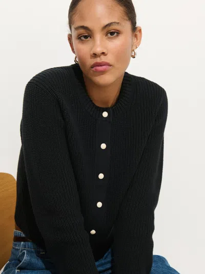 Alex Mill Greene St Cardigan In Cotton In Black