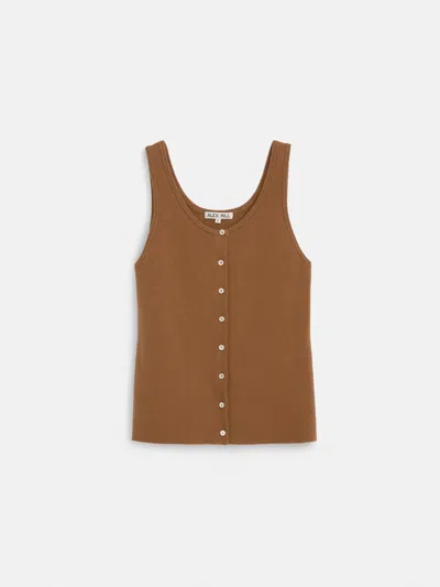 Alex Mill Louisa Vest In Cotton Cashmere In Brown