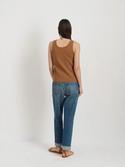 Alex Mill Louisa Vest In Cotton Cashmere In Brown