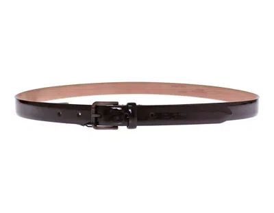 Dolce & Gabbana Brown Leather Logo Women's Cintura Women's Belt In Brown