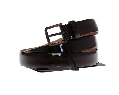Dolce & Gabbana Brown Leather Logo Women's Cintura Women's Belt In Brown