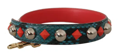 Dolce & Gabbana Green Crystals Leather Bag Shoulder Women's Strap In Green