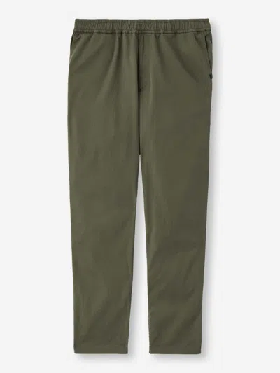 Derek Rose Men's Trousers Harris Lyocell Cotton Khaki In Brown