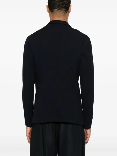 Emporio Armani Wool Single-breasted Blazer Jacket In Black