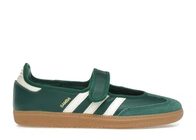 Pre-owned Adidas Originals Samba Jane Green White Gum (women's) Sneakers In Collegiate Green/gum 3/cream White