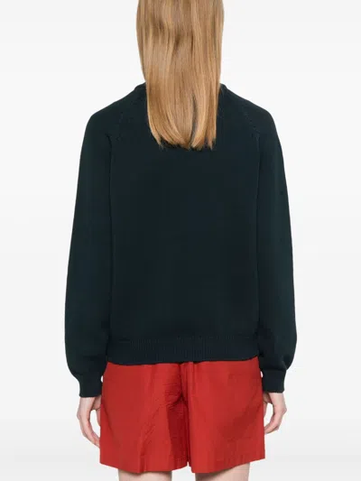 Emporio Armani Women's Sweater With Maxi Ea Icon Logo In Blue