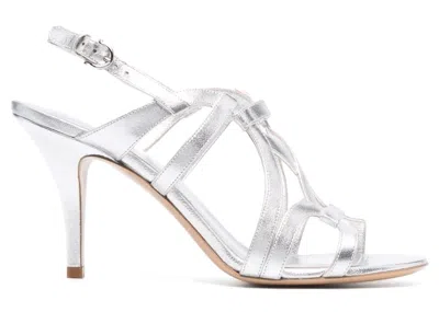 Pre-owned Ferragamo Gal 85mm Strappy Sandals (women's) Sneakers In Gray