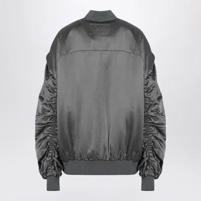 Halfboy Bomber Jacket With Zip And Flap Pockets In Gray