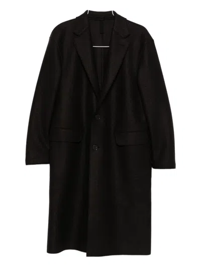 Harris Wharf London Tailored Long Coat With Classic Lapel In Brown