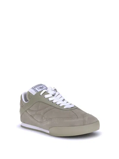 Chloé Women Suede Kick Sneakers In Sand