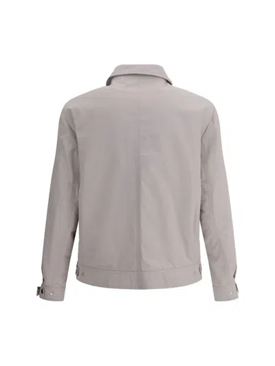 Brunello Cucinelli Waterproof Shirt Jacket With Point Collar In Neutral