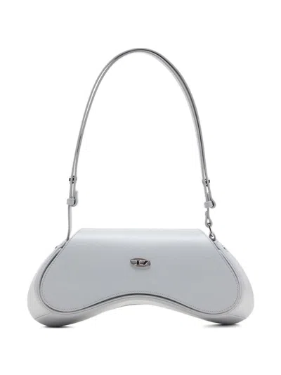 Diesel Play-crossbody Bag In Semi Gloss Leather In White