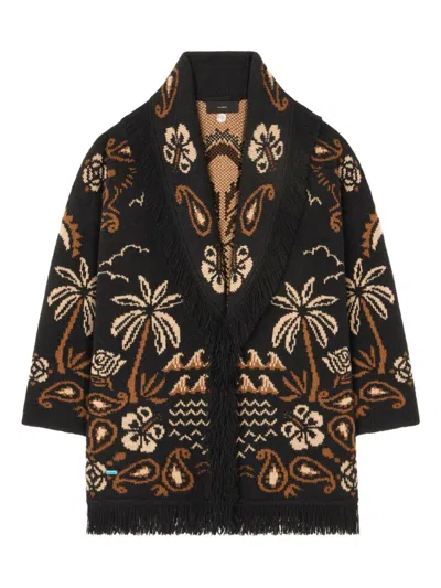 Alanui Glimpse Of Eden Wool And Cashmere Cardigan In Multi
