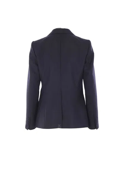 Dries Van Noten W.w. Jacket Herringbone Pattern In Blue
