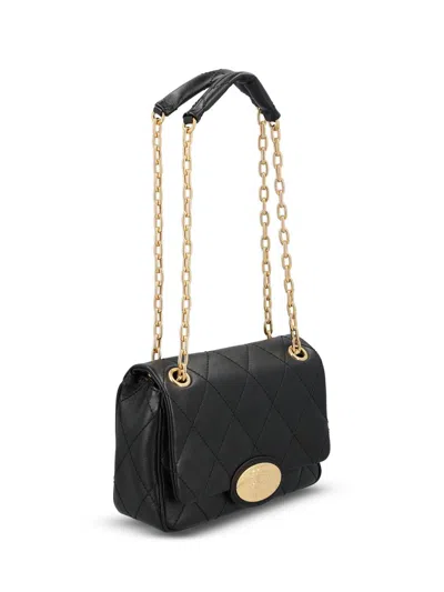 Burberry Quilted Chain Strap Crossbody Bag With Gold-tone Hardware In Black