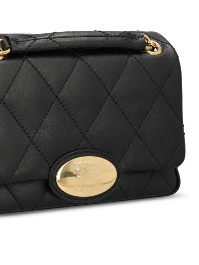 Burberry Quilted Chain Strap Crossbody Bag With Gold-tone Hardware In Black