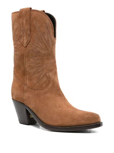 Golden Goose '70 Wish Star Low Leather Boots In Brown