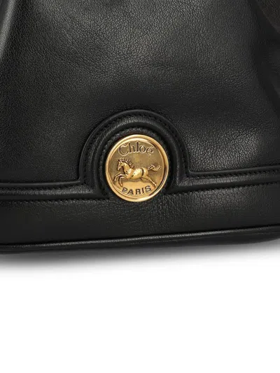 Chloé Drawstring Bucket Bag In Black