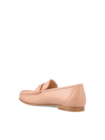 Chloé Logo Leather Loafer In Pink