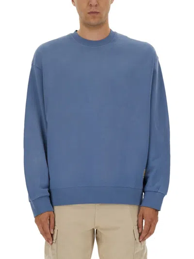 Carhartt Hudson Cotton Sweatshirt In Blue