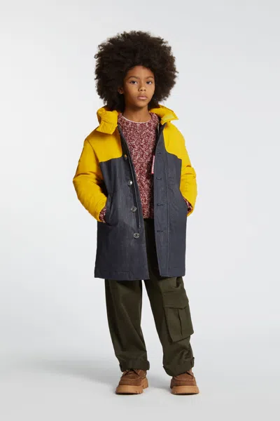 Dsquared2 Colorblock Waterproof Trench Coat In Gray