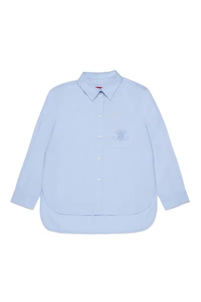 Max & Co Bari Poplin Shirt In Blue