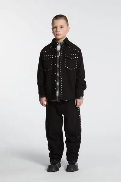 Dsquared2 Stud-embellished Shirt In Black