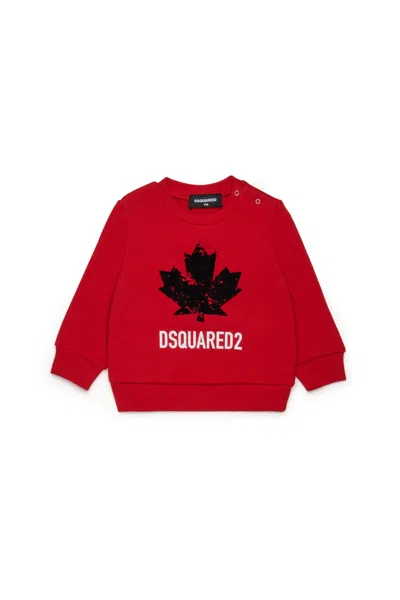 Dsquared2 Crew-neck Sweatshirt With Sport Logo In Red