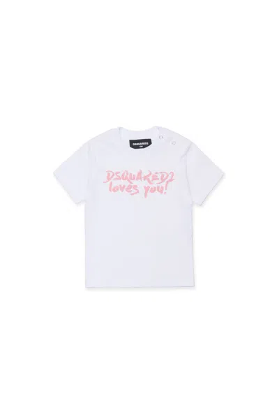 Dsquared2 Loves You Jersey T-shirt In White