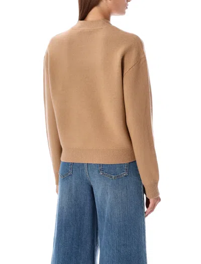 Apc A.p.c. Brown Wool Blend Esther Knit Sweater In Brown
